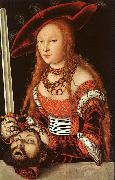 Lucas  Cranach Judith with the Head of Holofernes oil painting reproduction